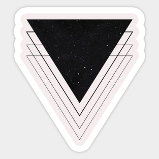 triangles, universe Sticker